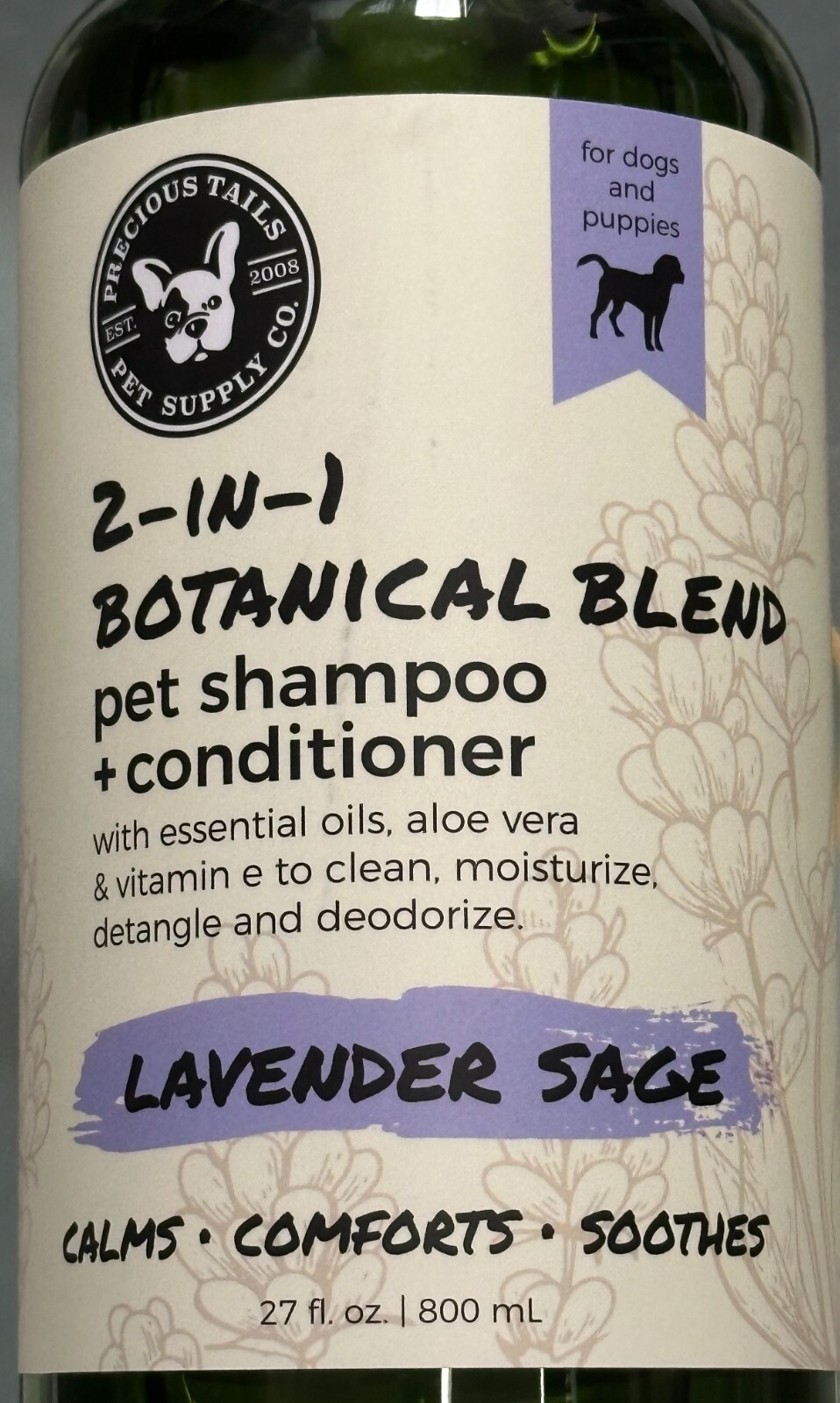 PRECIOUS TAILS ~ BOTANICAL BLEND Calm PET SHAMPOO + CONDITIONER Lavender Sage