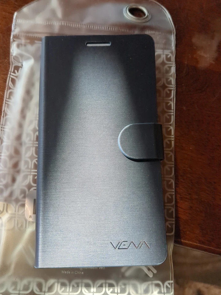 Vena Wallet Phone Case Oxford Blue vSuit Pattern For LG G Flex 2 - Image 3 of 4