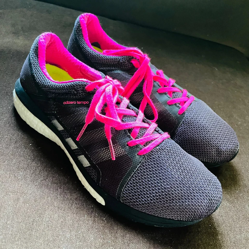 Adidas Adizero темп 8 женщин работает поезд AF5488 фиолетовый размер 9 образец ярлык - Изображение 2 из 4