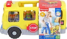 Fisher-Price Little People Big Yellow School Bus, Musical Pull Toy GLT75 NEW