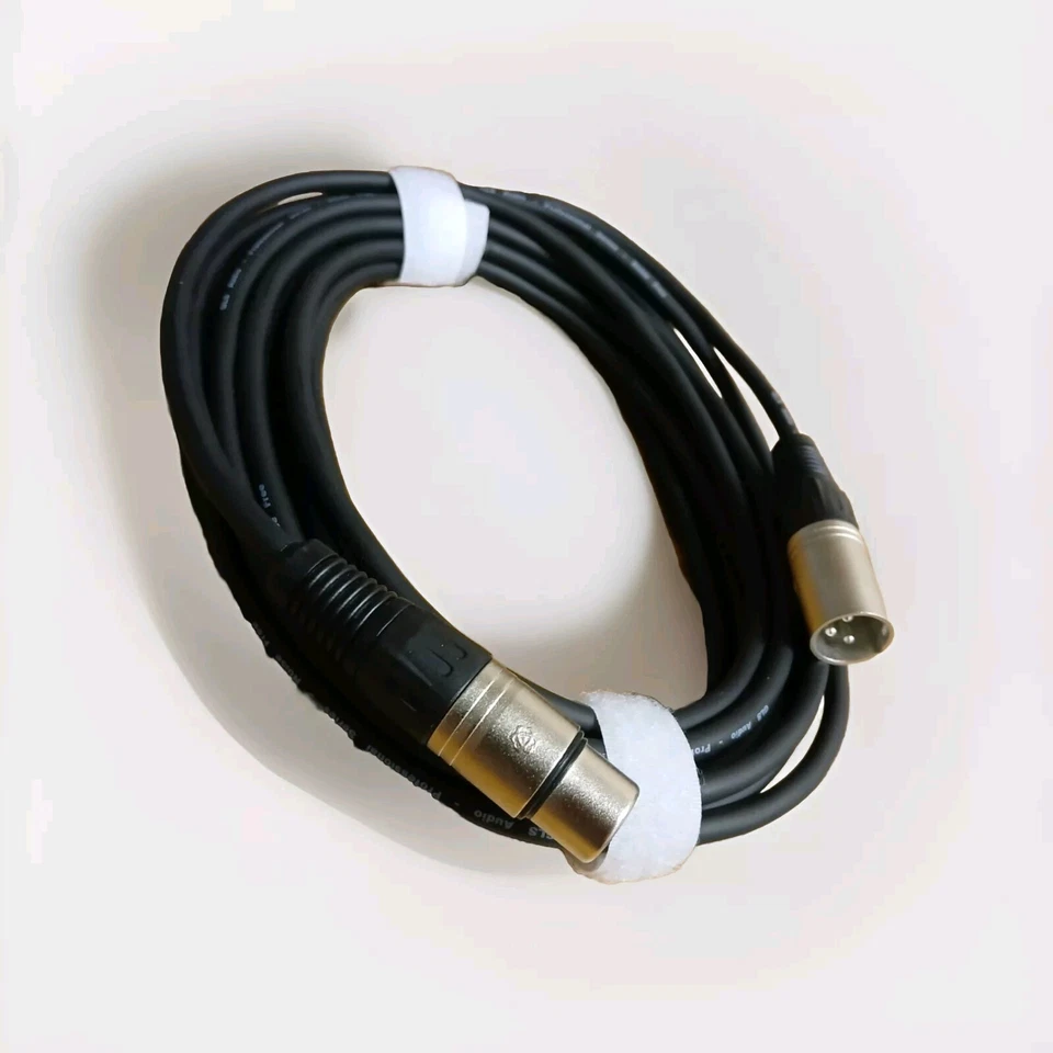 GLS Audio professional series - noise free Mic Cable XLR-M to XLR-F 25ft, Black - Image 2 of 4