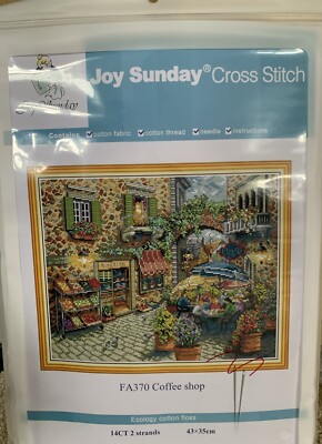 Coffee Shop Counted Cross Stitch Kit Joy Sunday