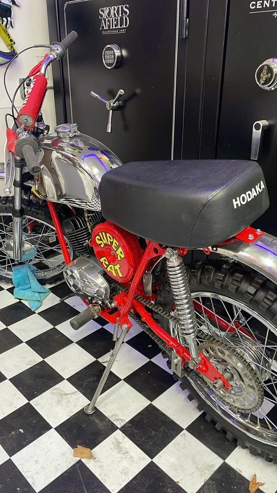 Hodaka Super Rat 100 1969 1970 1971 1972 1973 nuevo asiento trasero completo metálico. Foto 4 de 4