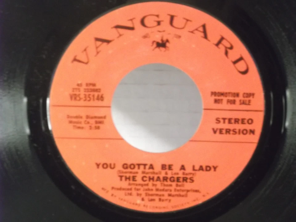 The Chargers,Vanguard 35146,"You Gotta Be A Lady"US,7" 45,1968 PROMO deep soul,M - Image 2 of 2