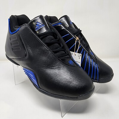Adidas Basketball Shoes Mens 8.5 Black TMac 3 Restomod Leather Logo Sneakers