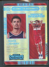 Johnny Davis RC Permit to Dominate 2022-23 Panini Contenders #22 Rookie Case Hit