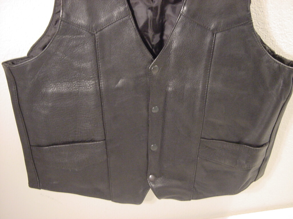 UNIK ULTRA LEATHER MOTORCYCLE VEST MEN'S SIZE 46