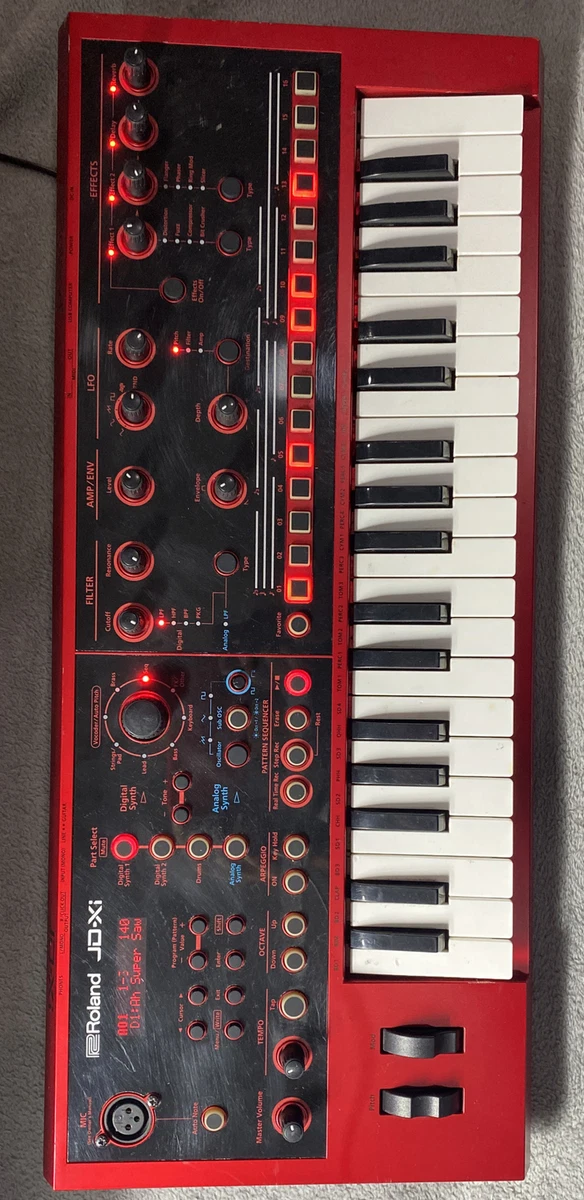 Roland JD-Xi JDXI Limited Edition V1.5 Red & Black Analog/Digital Synthesizer