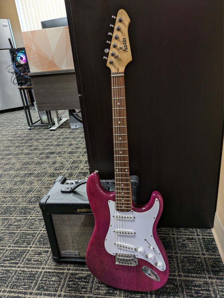 Austin AU731 Solid Body Electric Guitar and Kustom Solo 16R AMP eBay