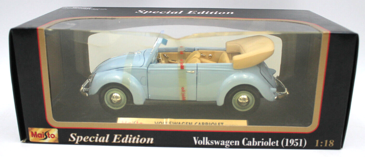 Vintage Maisto 1:18 1951 Volkswagen Cabriolet Diecast Metal Car