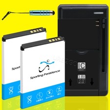 2x 1520mAh Replaceable Battery USB/AC Charger Stylus for Alcatel SmartFlip 4052R