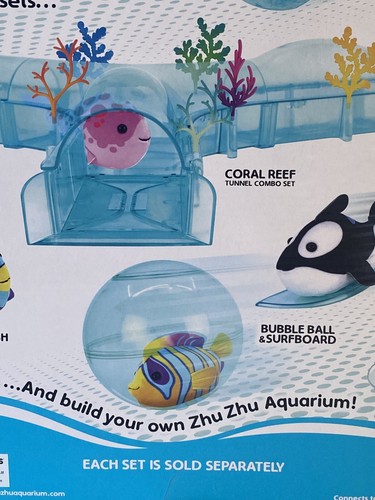 ZhuZhu Aquarium: Starter Set with Exclusive Stingray Fish - No Water Needed - Foto 8 di 10