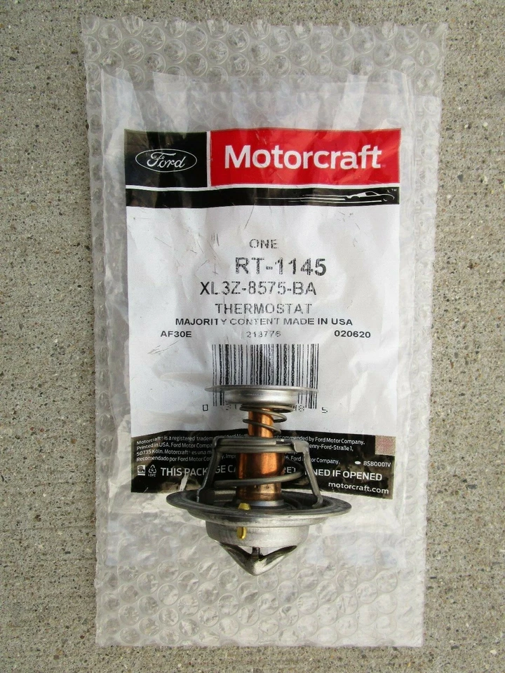 FORD XL3Z-8575-BA XL3Z8575BA MOTORCRAFT RT1145 TERMOSTATO LÍQUIDO DE ARREFECIMENTO DO MOTOR FABRICANTE DE EQUIPAMENTO ORIGINAL NOVO - Imagem 2 de 4