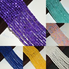 Wholesale 4mm Faceted Multicolor Jade Natural Gemstone Round Loose Beads 15''