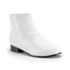 White Beginner Marching Band Mariachi Charro Style Parade Formal Botin Botines