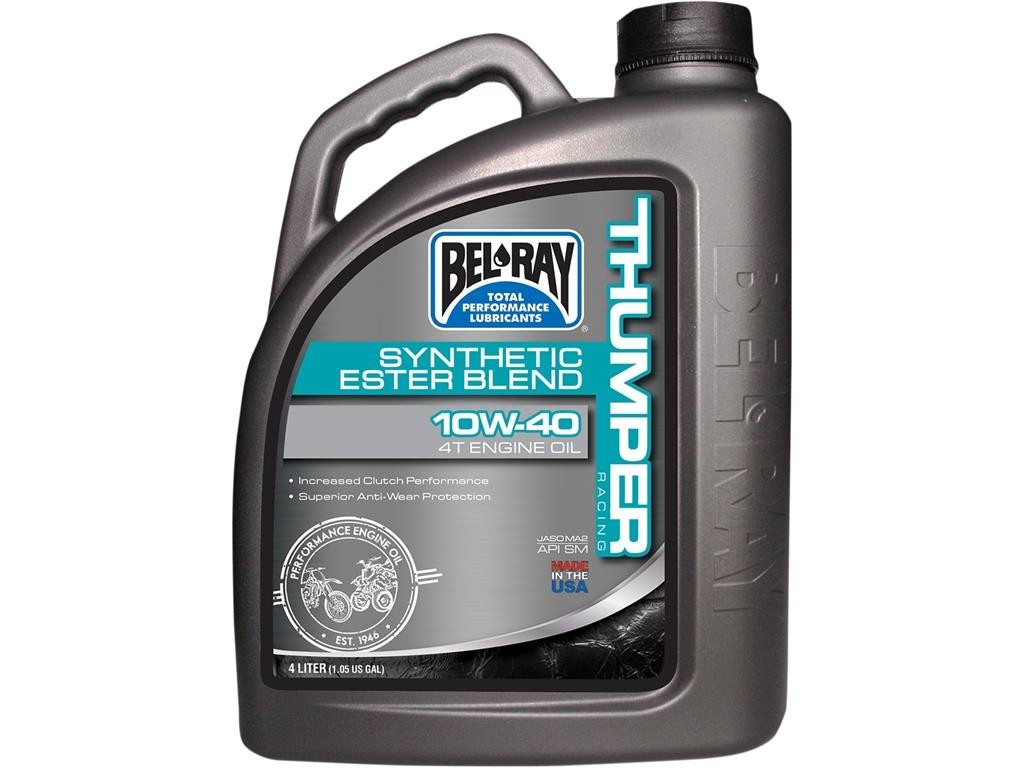 Bel-Ray Thumper Racing Synthetic Ester Blend 4T 10W40 4Liter Canister Motor Oil