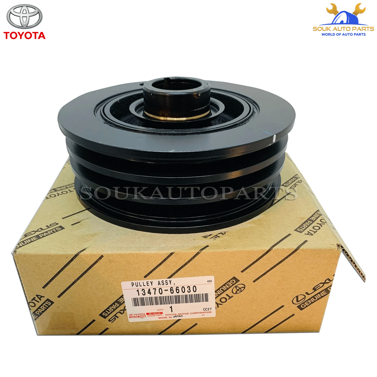 13470-66030 Genuine Toyota PULLEY, CRANKSHAFT 1347066030 OEM Lexus