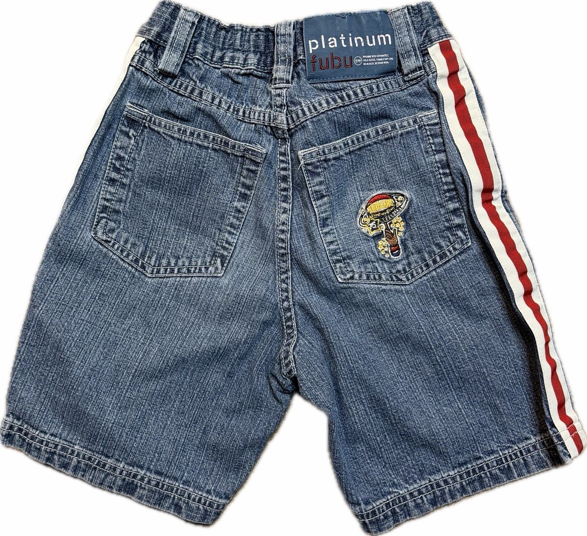 Vintage Platinum FUBU Harlem Globetrotters Jean Shorts Kids 5