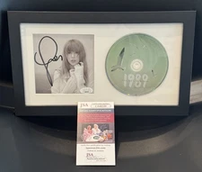 Taylor Swift signed photo framed w/ 1989 (Taylor’s Version) CD JSA COA Autograph