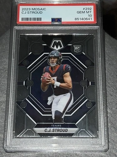 2023 Panini Mosaic CJ Stroud Rookie Base RC #292 PSA 10 GEM MINT! HOUSTON TEXANS