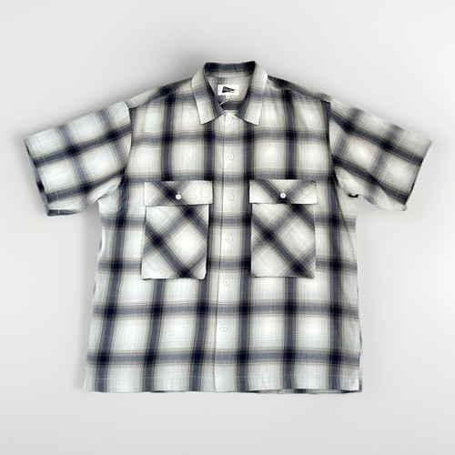Pilgrim Surf Supply Men's Shirt Plaid Check SS Blue White Large Pocket Light New