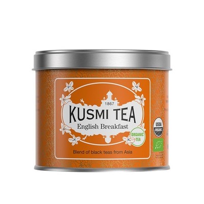 Kusmi Tea Bold Black Tea English Breakfast Organic 3.5 Ounce Tin Pack