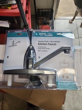 Aqua Plumb Chrome Finish Non Metallic Kitchen Faucet Single Handle NEW 3 Hole