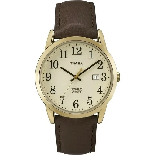 Timex Men's Easy Reader Date Brown/Gold/Cream 38mm