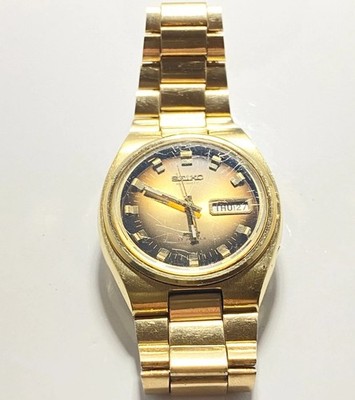 Vintage Seiko DX 17J 6106-7619 Men's Automatic Gold Tone Watch