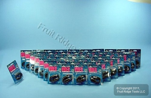 50 Leviton Black 18" Coaxial Video Cables RG59 C5851-1E - 第 1/7 張圖片