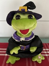 Gemmy Halloween Frogz Frog Witch Singing Animated Evil Ways Song Working Great