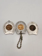 1957 1949 1946 Good Luck Today Encased Wheat Penny Horseshoes From PA/DC Lot 3