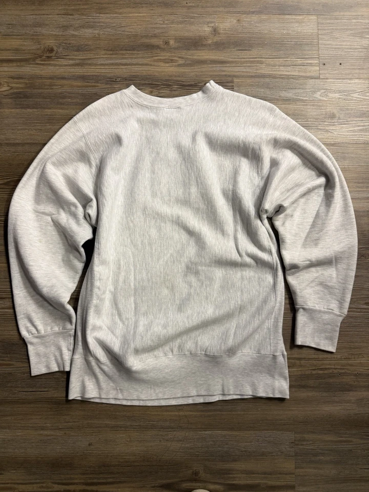 Sudadera De Colección Años 90 Rutgers MV Sport Pro Tejido Cuello Redondo Gris Talla Grande Foto 2 de 4