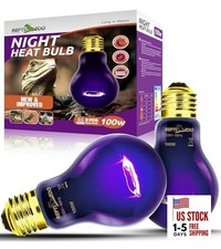 2Pack Reptile Heat Lamp 100W Reptile Night Heat Bulb Night Heat Lamp 100.0