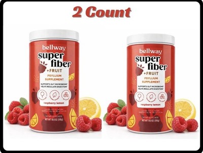 Bellway Super Fiber + Fruit Psyllium Husk Raspberry Lemon 36oz 18 x2