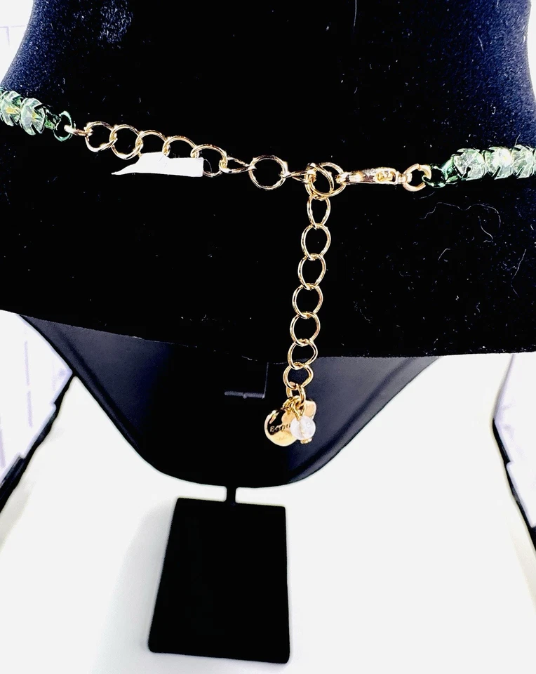 "Collar Betsey Johnson estrás tintineo luces de Navidad 16-19"" nuevo sin etiquetas" Foto 4 de 4