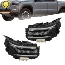 Left+Right Side For Nissan Frontier 2022-2023-24 FULL LED Headlight w/DRL Clear