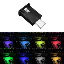 USB Type C LED Ambient Light, 8 Colors RGB Dynamic 27.2 15.7mm, 1PCS