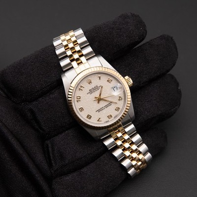 ロレックス　68273 2コマ　YG Rolex Datejust 68273 Two-Tone Jubilee Watch 31mm Arabic Ivory