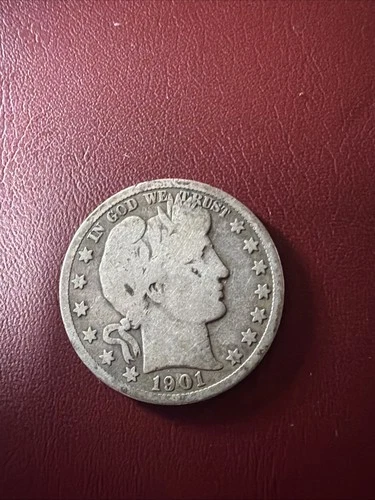 Photo of a 1901-S Barber Half Dollar from an eBay listing that sold on Jul 14, 2026