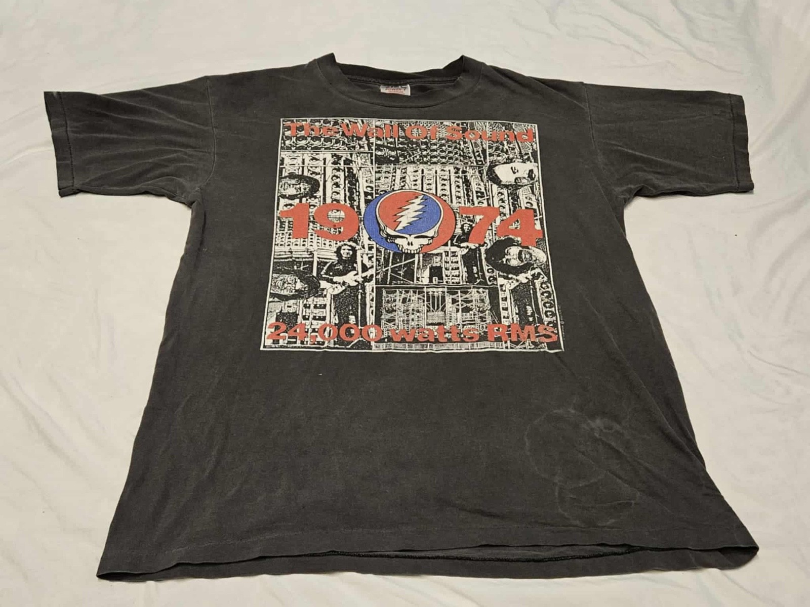 Vintage Grateful Dead XXV 25th Anniversary Shirt Wall of Sound 1974 Double Sided