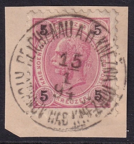 AUSTRIA  BOHEMIA CZECHIA POSTMARK "REICHENAU ad KNEZNA RYCHNOV nad KNEZNOU" 1894