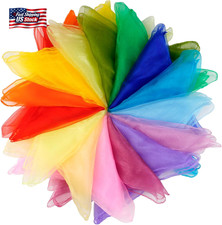 Scarves for Kids Play, 24" Juggling Scarves, 15/30/45 Pcs Select, Play Scarve fo