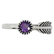 Natural Amethyst - Brazil 925 Sterling Silver Ring s.6 Jewelry R-1042