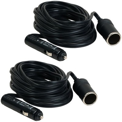 2x Hama 6m Zigarettenanzünder Verlängerungs-Kabel 12V Steckdose KFZ Verlängerung