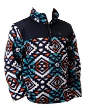 Roper Western Sweatshirt Boys Fleece Micro Blue 03-397-0692-6167 BU