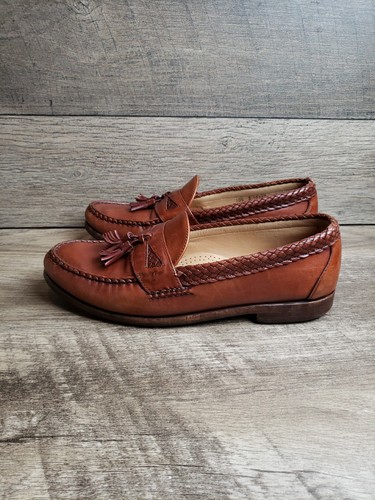 Allen Edmonds Maxfield Tassel Loafers Dress Shoes Mens 10.5D Brown Leather 47717 - Picture 1 of 12