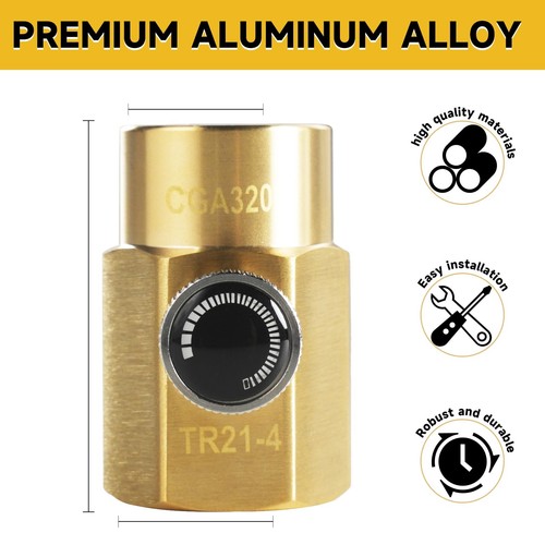 CO2 Cylinder Refill Adapter for CGA320 CO2 Tank to Refill TR21-4 CO2 Canister... - Picture 6 of 7