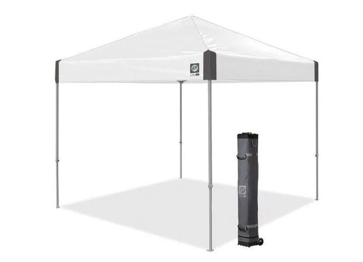 E-Z Up AMB3SSGF10WH Ambassador Shelter, 10' x 10', White Sla