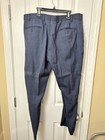 Perry Ellis Men’s Dress Pants Hemmed Size 38x27 Blue Plaid Flat Front — photo 2